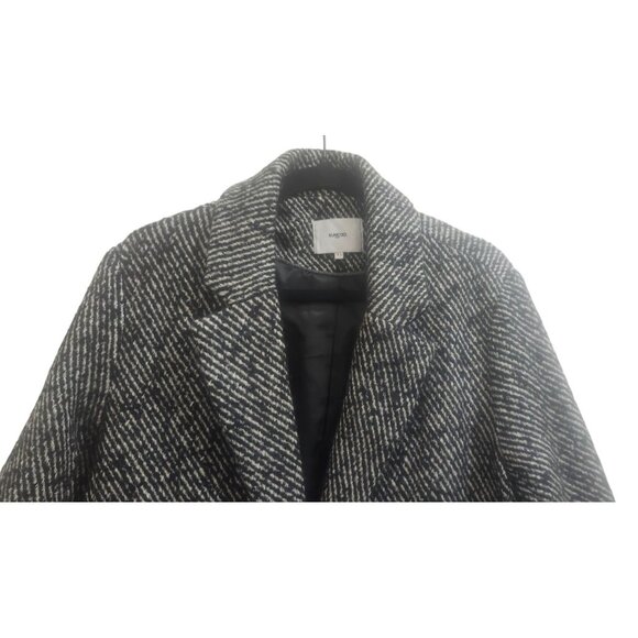 SUNCOO Paris Manteau Edison Coat Jacket T1 Women Black White Tweed Wool Blend - Picture 6 of 16